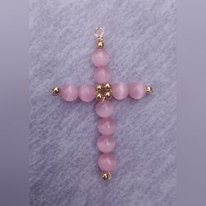 Beaded cross pendant